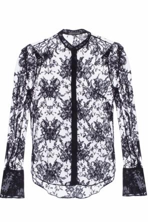 Lace top with band collar, zdjęcie 1 Lace top with band collar od Alexander McQueen